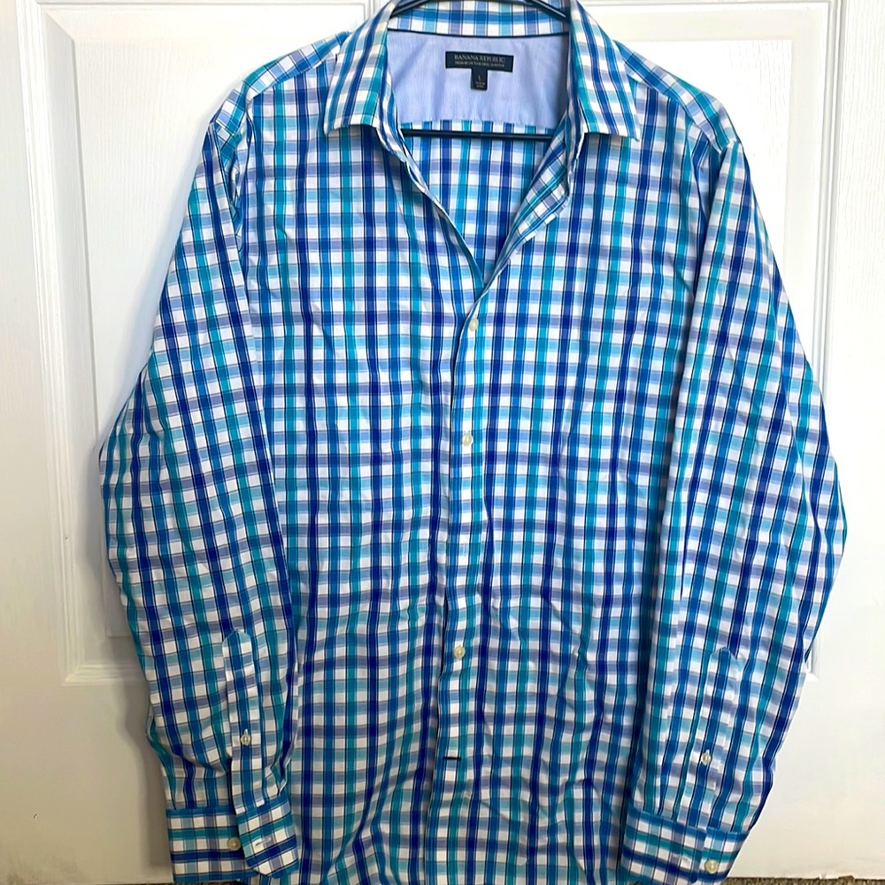 Slim Fit Banana Republic checkered button up